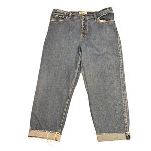 Abercrombie & fitch woman’s 14 cropped high rise mom jeans denim